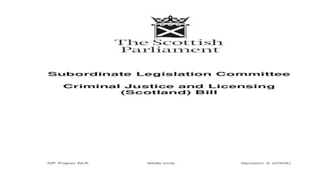 Subordinate Legislation: Justice 2 Committee 10th: Report (Scottish  Parliament Papers)